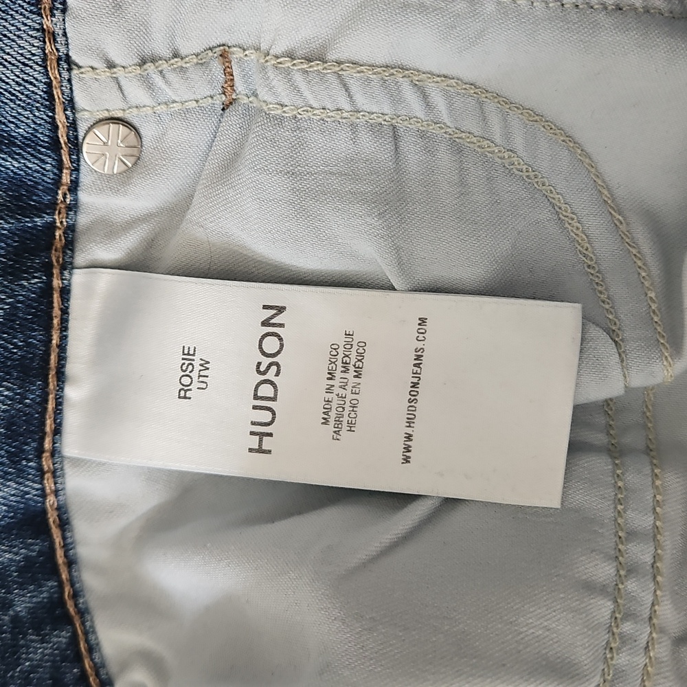 Hudson‎ Rosie High-Rise Wide Leg Ankle Raw Edge Jeans- Size:31:Color: Uptown - Picture 6 of 12